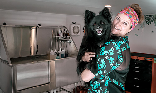 Dee with Dog